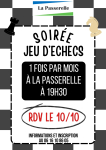 Soirée échecs - une fois par mois - à La Passerelle