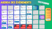 Agenda des événements d'octobre 2025 à La Passerelle